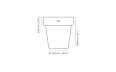 Classic 25 Planter - Technical Drawing / Front by Blinde Design